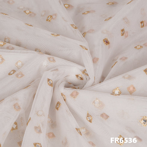 Dyeable Faux Mirror Net Fabric-FR6536